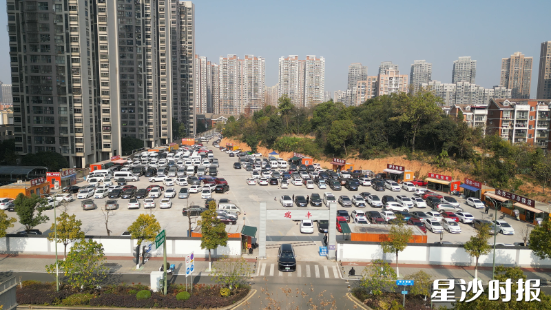 图为湘龙街道将闲置土地盘活为二手车市场现状。胡宇韬 摄