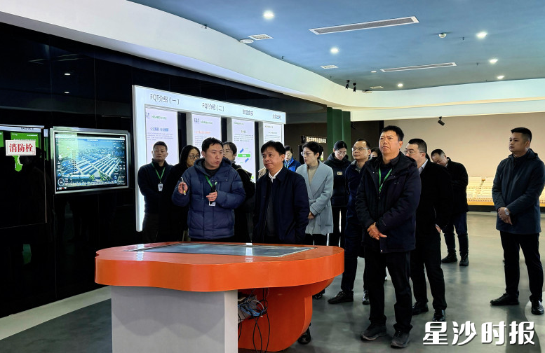 调研组在长沙黄兴海吉星国际农产品物流园。县发展改革局供图