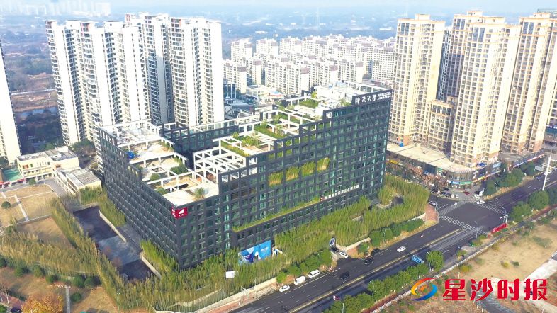 　　中南大学科技园人工智能产业基地航拍。  资料图片