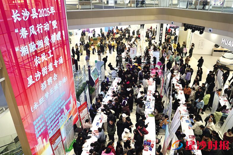 　　2025年“春风行动”期间，长沙县招聘市场一派火热，供需两端高效对接，让就业春风吹暖求职者心间。　　资料图片
