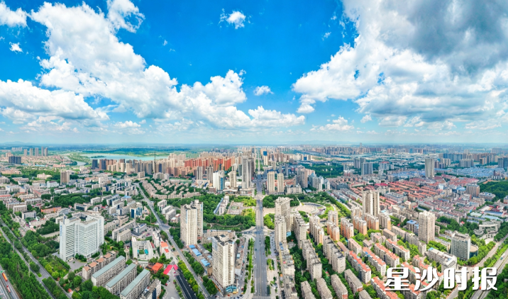 星沙航拍图。艾哲文 摄