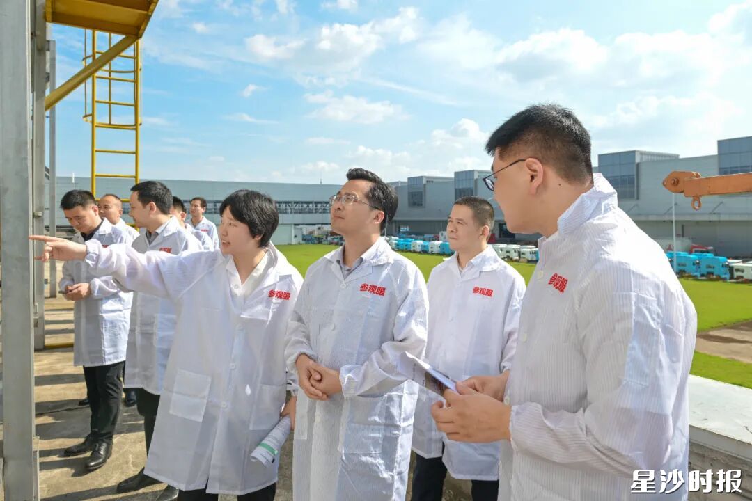 蒋红波在湖南三一车身有限公司督查环境问题整改情况。